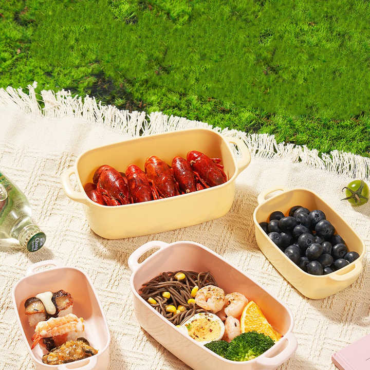 BPA-free Microwave-safe Square Plastic Meal Prep Containers With Lids Round BPA-free Lunch Boxes For Office