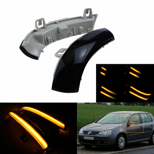 Feux <span class=keywords><strong>de</strong></span> clignotants latéraux à LED pour rétroviseur <span class=keywords><strong>de</strong></span> voiture, lentille noire, éclairage jaune, <span class=keywords><strong>clignotant</strong></span> fluide, 1K0949101 pour VW <span class=keywords><strong>Golf</strong></span> <span class=keywords><strong>5</strong></span> GTI MK5 EOS - Product Image 2