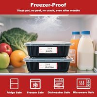 Étiquettes de congélateur amovibles avec distributeur, 1x3 pouces, étiquettes alimentaires étanches, adhésives personnalisables, inscriptibles, pour contenants de cuisine
