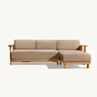 LUXORA Ensemble de patio extérieur et de jardin Hôtel Dune Teck Personnalisable Sectionnel Moderne de Luxe Mobilier d'extérieur Canapé de cour