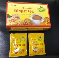 Thé instantané au curcuma et au gingembre saveur herbes fraîches, boisson santé amincissante en boîte et en sachet – Offre Spéciale