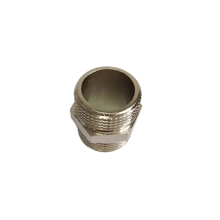 Double Male Thread BSP Brass Pipe Hex Nipple Fitting Quick Adapter Male to Male Reduce Connector