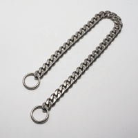 Chaîne de chien en acier inoxydable collier de dressage en métal colliers argentés pour grands chiens Pitbull Bulldog 25-65cm tour de cou