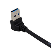 Kabel Adaptor 90 Derajat USB 3.0 A Pria Ke Wanita, Kabel Ekstensi Sudut, Kabel Pengisian Sinkronisasi Data USB, Kabel Kiri/Kanan/Atas/