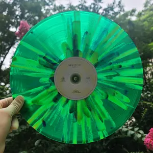 Amostra grátis palavra classe cor múltipla peso opções Green Splatter Lp Vinyl Record Pressionando