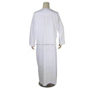 ชุดเดรสมุสลิมแขนยาวปักลาย djellaba jubbah ผู้ชายอิสลามสำหรับเทศกาลมุสลิม - Product Image 4