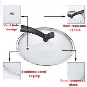 Großhandel Pfannen deckel Abdeckung Universal Deckel aus gehärtetem Glas für Kochgeschirr Teile und Deckel Ersatz - Product Image 4