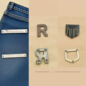 Embossed Metal Plate Brand <strong>Labels</strong> for Clothing Metal <strong>Labels</strong> for Shirts Bags Shoes Technically Engraved <strong>Labels</strong> - Product Image 3