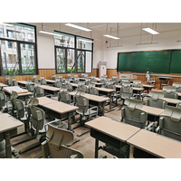 Ensemble de bureau et chaise pour étudiants, prix bas, haute qualité, bois moderne, réglable, confortable, pour l'école primaire
