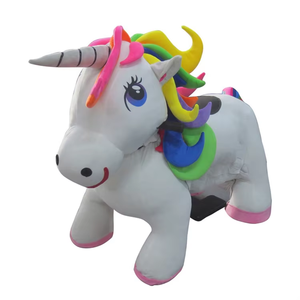 <span class=keywords><strong>Unicornio</strong></span> de Peluche Montable con Motor Eléctrico, Scooter de Juguete para Niños, Ideal para Negocios de Alquiler en Centros Comerciales - Product Image 1