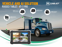 Nueva Tablet PC Android Robusta de 7 Pulgadas con IP67, 4 Canales de Cámara, DMS, ADAS, OctaCore, con GPS/WIFI/4G/BT para Gestión de Flotas de Camiones