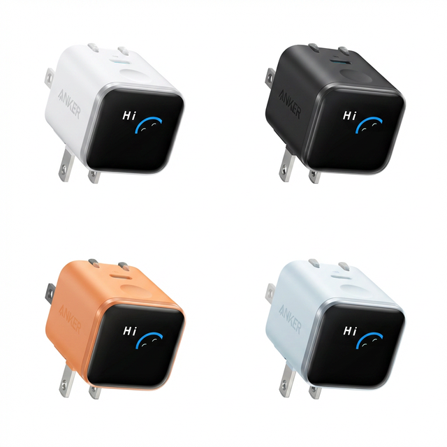 Anker Nano 45W Smart Display Charger 180° Foldable iPhone Recognition Care Mode ActiveShield PD Fast Charging Compact Travel