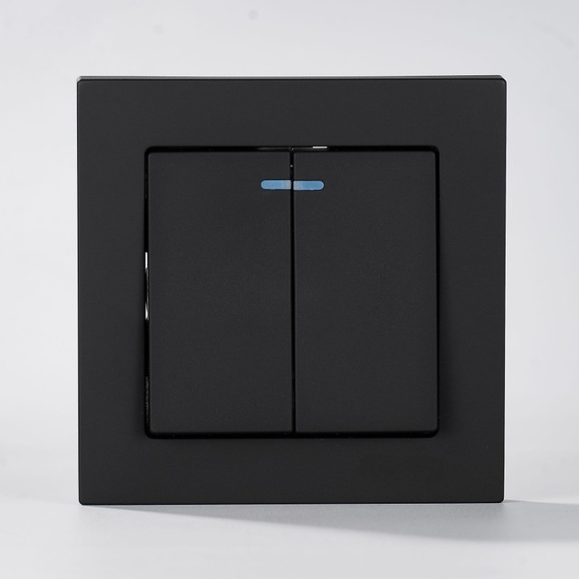 High Quality Sockets and Switches EU Double Certificate Wall Switches