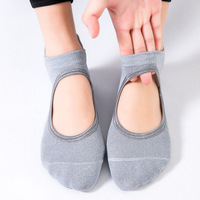 Chaussettes de Pilates antidérapantes pour femmes, chaussettes de Pilates Reformer avec grip, chaussettes antidérapantes à bout ouvert pour le ballet, l'entraînement pieds nus