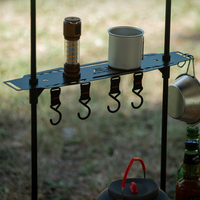 Étagère de Rangement Portable pour Pique-nique et Camping, Support de Vaisselle Tactique pour Table de Pique-nique, Étagères de Rangement Extérieures