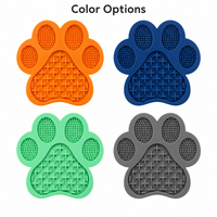 Bol interactif antidérapant en silicone en forme de patte de qualité alimentaire pour animaux de compagnie, pour une alimentation lente