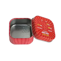 Petits jeux carrés vides portables boîte en métal étain menthe pour pots de bougies boîte de bonbons emballage
