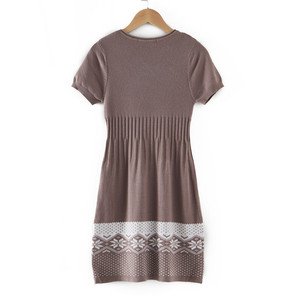 2019 fábrica personalizado hermoso manga corta suelta tejer suéter vestido - Product Image 2