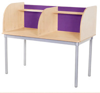 Meubles de bibliothèque Design simple Couleur Personnalisée Bureau D'ordinateur Étude Carrels pour Étudiant avec ISO