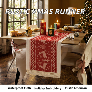 New Style Wholesale American Style Embroidered <b>Table</b> <b>Runner</b> 72in for Wedding Home Hotel Holiday Party Decor - Product Image 2