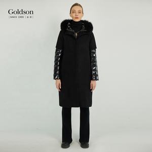 Abito Vintage invernale da donna in due pezzi con cappuccio in pelliccia di volpe 50% giacca impermeabile in Nylon in lana e 90% - Product Image 6