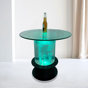 Table de bar moderne multifonctionnelle en acrylique avec fontaine d'eau et aquarium pour le salon - Product Image 6