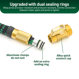 Feihu Trọng lượng nhẹ mở rộng vườn <span class=keywords><strong>Hose</strong></span> linh hoạt vườn Vòi nước áp lực cao với rắn brass nối - Product Image 3