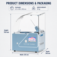Mesin Penjual Permen Kapas Bunga 3D Otomatis Penuh dengan Lengan Robot, SDK Multifungsi, Pemantauan Jarak Jauh untuk Acara Pesta Anak
