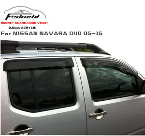 <span class=keywords><strong>Déflecteurs</strong></span> de fenêtre latérale et protections de capot <span class=keywords><strong>pour</strong></span> Nissan Navara D40 05-11, accessoires, kit carrosserie Navara - Product Image 1