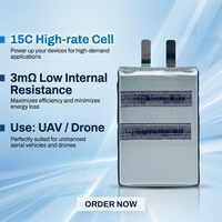 Baterai Lithium 565276 2850mAh 3.7v Jst 1000mah 3000mah 3S 4S 2P 3P 4P Kapasitas Tinggi High Rate 15C Sel Lipo untuk UAV Drone FPV