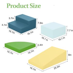 Playwork Brand Indonesia Made Kids Indoor Climbers <b>Play</b> Structures PU Leather <b>Foam</b> Climbing Blocks 16.1X16.1X7.67 Inch for - Product Image 2