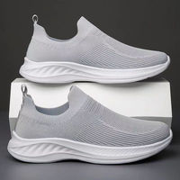 Chaussures de marche en tricot pour hommes, respirantes et légères, baskets décontractées, support OEM ODM, vente en gros, chaussures d'extérieur quotidiennes