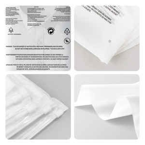T-Shirt Nhựa Mua Sắm Bao Bì Màu Trong Suốt Tùy Chỉnh PE Khóa Frosted Pouch Dây Kéo Túi Cho Quần Áo - Product Image 3