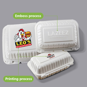 Bán Buôn Dùng Một Lần Thực Phẩm Container Tùy Chỉnh Hộp Với Thiết Kế Logo Lò Vi Sóng An Toàn Nhựa Container Phân Hủy Sinh Học Bao Bì - Product Image 5