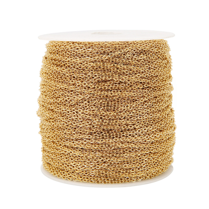 18k gold plated cable chain roll