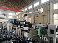 Machine d'enrobage de profilés en bois HOLZH pour cadres de fenêtres et de portes en bois, papier de placage PVC, colle thermofusible PUR