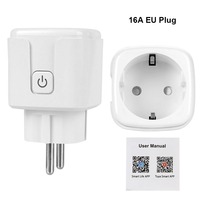 Adaptateur de prise intelligente Tuya 16A Zigbee EU et FR avec prise en charge du moniteur d'énergie commande vocale via Alexa Google Home Yandex