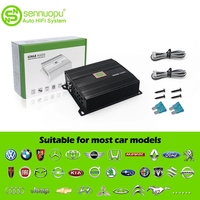 Snuopu Amplificateur de puissance audio stéréo de voiture Amplificateur de voiture à 4 canaux 4 canaux Classe D Noir 12 Amplificateur universel à gamme complète 15AX2