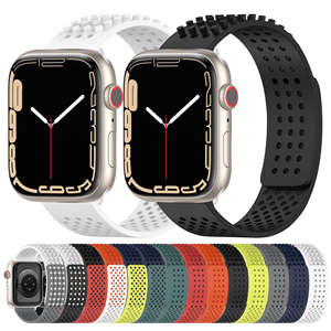 Win-Win Apple için yükseltilmiş noktalar ile nefes silikon bant izle Ultra <span class=keywords><strong>2</strong></span> 49mm ve IWatch serisi 10 9 42mm 46mm 41mm 45mm - Product Image 1