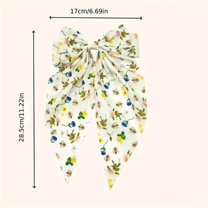 All'ingrosso fermagli per capelli girasole stampa fiore fiocco clip a molla tessuto nastro di raso per ragazze '<span class=keywords><strong>festa</strong></span> <span class=keywords><strong>hawaiana</strong></span> spiaggia <span class=keywords><strong>accessori</strong></span> - Product Image 4