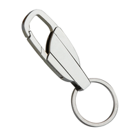 Porte-clés de voiture en métal noir simple Porte-clés porte-monnaie à la mode Petit cadeau pour hommes de l'activité publicitaire d'usine
