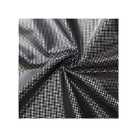 Tissu de doublure pour veste isolante thermiquement avec couche de graphène, en taffetas pongé 300T laminé à pois argentés