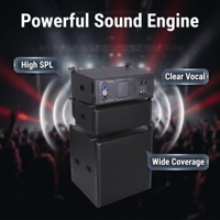 Système de sonorisation Line Array auto-alimenté double 8 pouces pour intérieur et extérieur