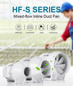 Phát triển Lều Quạt thông gió mini xách tay người hâm mộ điện AC/DC Duct Quạt Thông Gió 5 inch cho hydroponics - Product Image 6