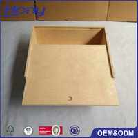 Boîtes de présentation en bois de bouleau de première qualité, économiques, en contreplaqué, pour emballage cadeau, boîtes à souvenirs en bois non finies avec couvercle coulissant pour loisirs créatifs DIY