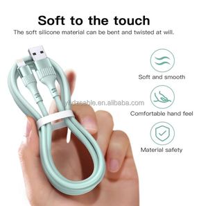 Top Hot Selling <b>3</b> Pack 5 Pack 3FT 6FT 10FT Silicone USB Fast <b>Charging</b> Cable for iPhone 7 8 11 14 <b>Charging</b> Data Transfer Cable - Product Image 6