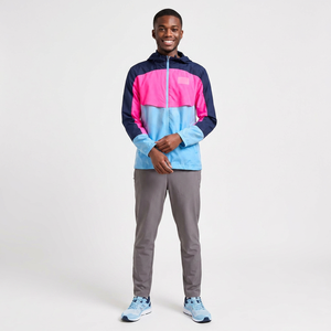 Men's <b>Lightweight</b> Waterproof Windbreaker <b>Jacket</b> Breathable <b>Summer</b> Fashion with Stand Collar and Zipper Closure - Product Image 1