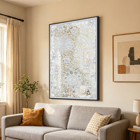 Grande taille mandala floral 3D multicouche gravure laser moderne, art mural luxe bois‑verre