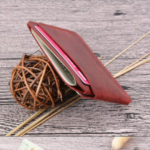 Cartera de cuero de grano completo, tarjetero, funda para dinero, tarjetero de cuero Delgado, tarjetero, tarjetero, carteras de cuero para hombres y mujeres - Product Image 4