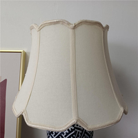 Lampe de table en céramique rétro, style chinois, fabriquée à la main en usine, pour salon, hôtel, chambre à coucher, lampe de lecture LED décorative
